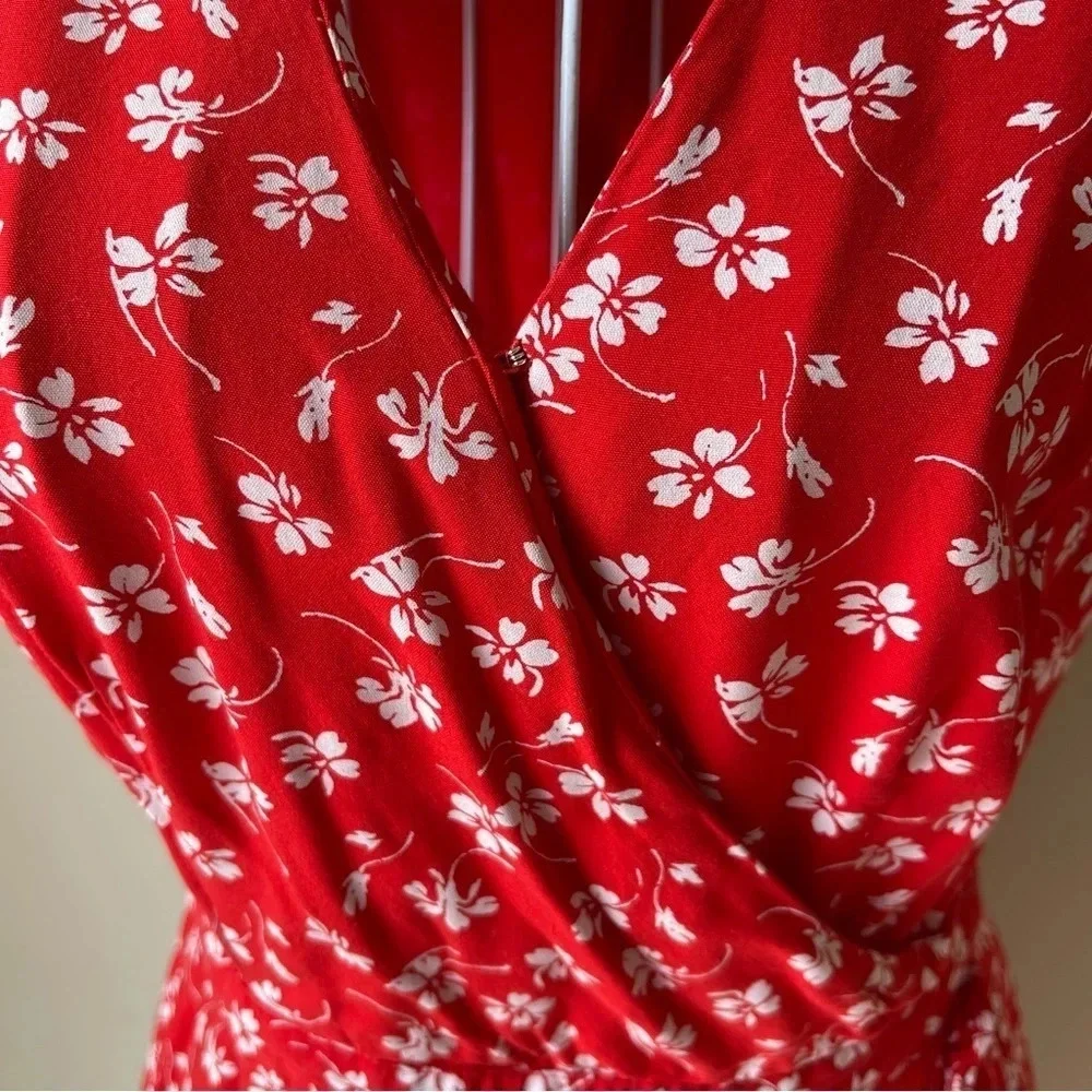 J. Crew Red Floral Mini Dress